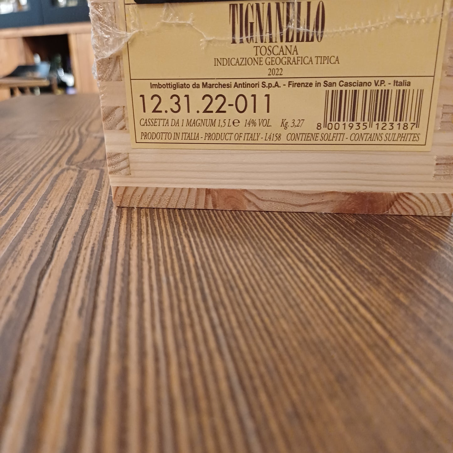 Tignanello 2022 Magnum Marchesi Antinori Toscana IGT cassa legno sigillata