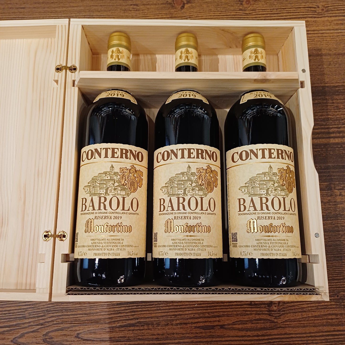 Giacomo Conterno Barolo Riserva Monfortino 2019 3x0.75 bottiglie con cassa legno