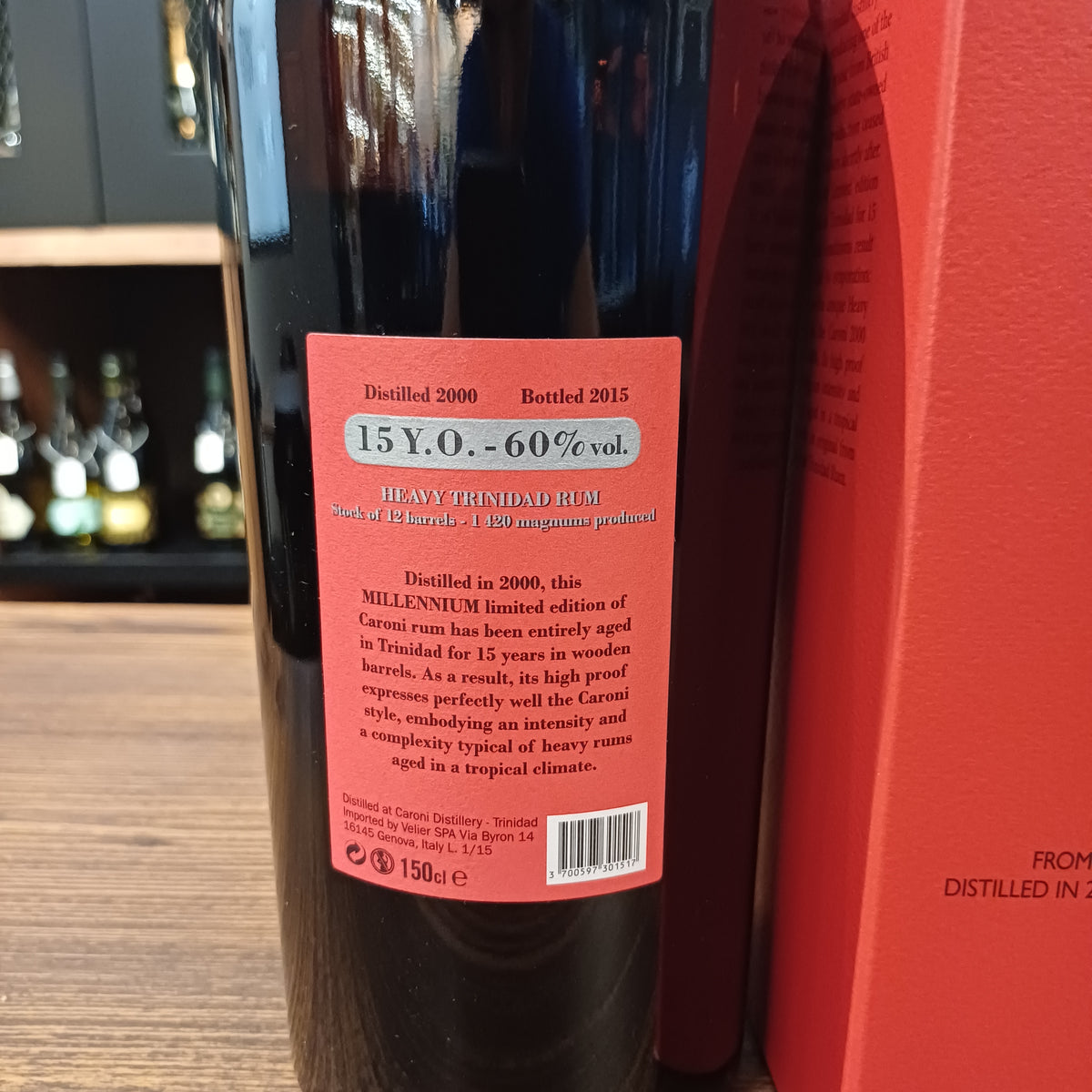 Caroni 2000 Millennium Extra Strong 120 proof 60% 15 y.o.