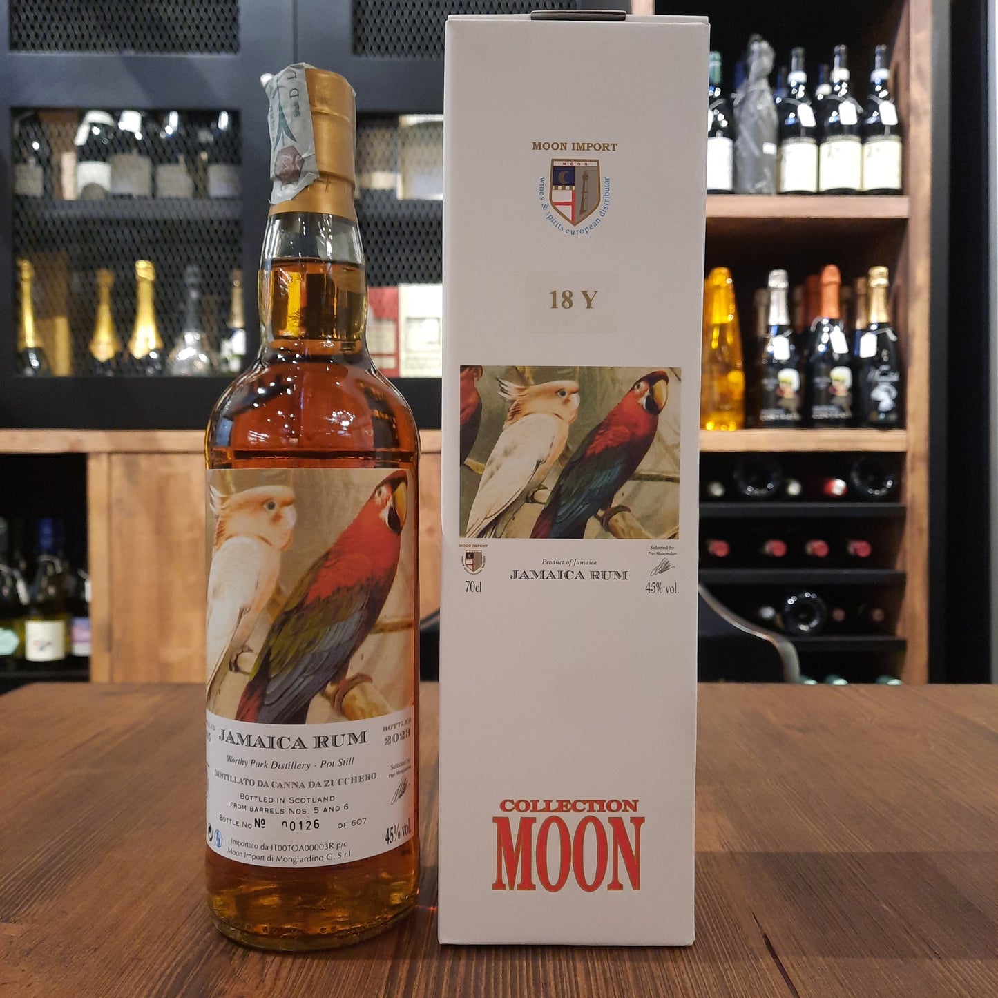 Moon Import i Pappagalli Jamaica Rum 18 Y 2005 45%