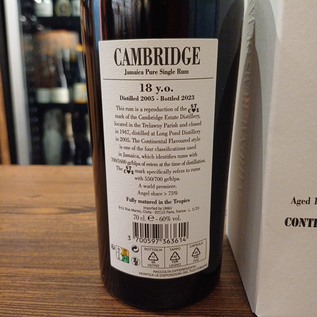 Rum cambridge 2005 STCE 18y 60%