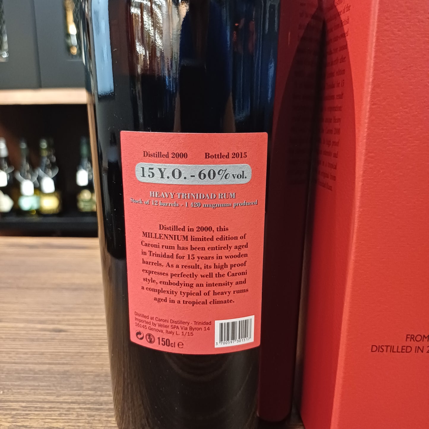 Caroni 2000 Millennium Extra Strong 120 proof 60% 15 y.o.