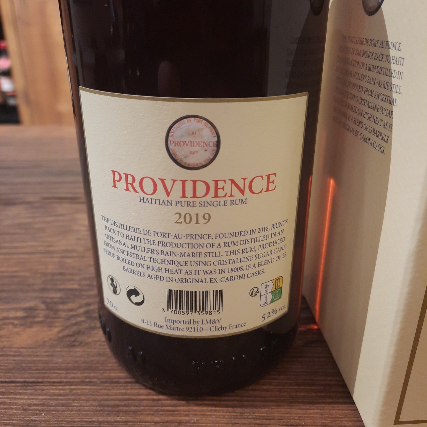 Providence Rum 2019 Haitian Pure Single Rum 52% 0.7L