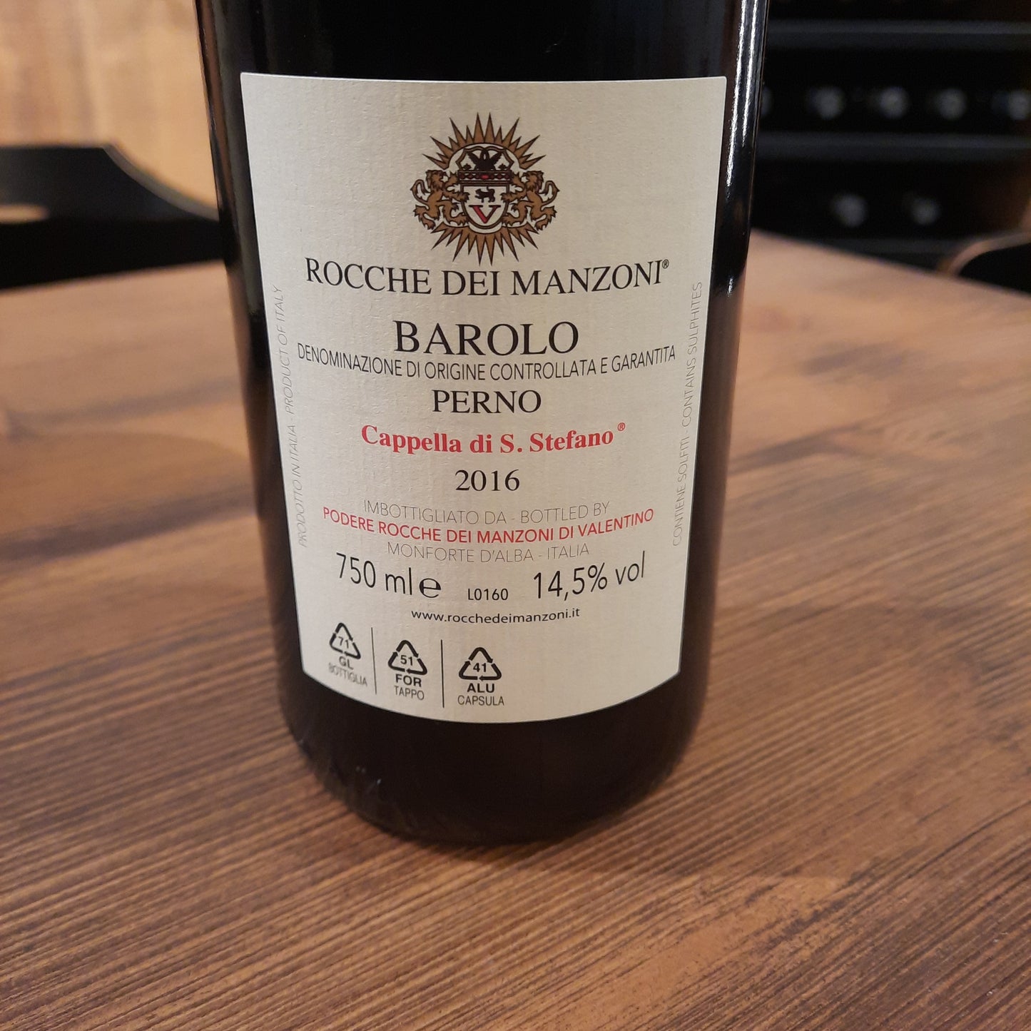 Rocche Dei Manzoni Barolo Perno Cappella di S.Stefano 2016 0.75L